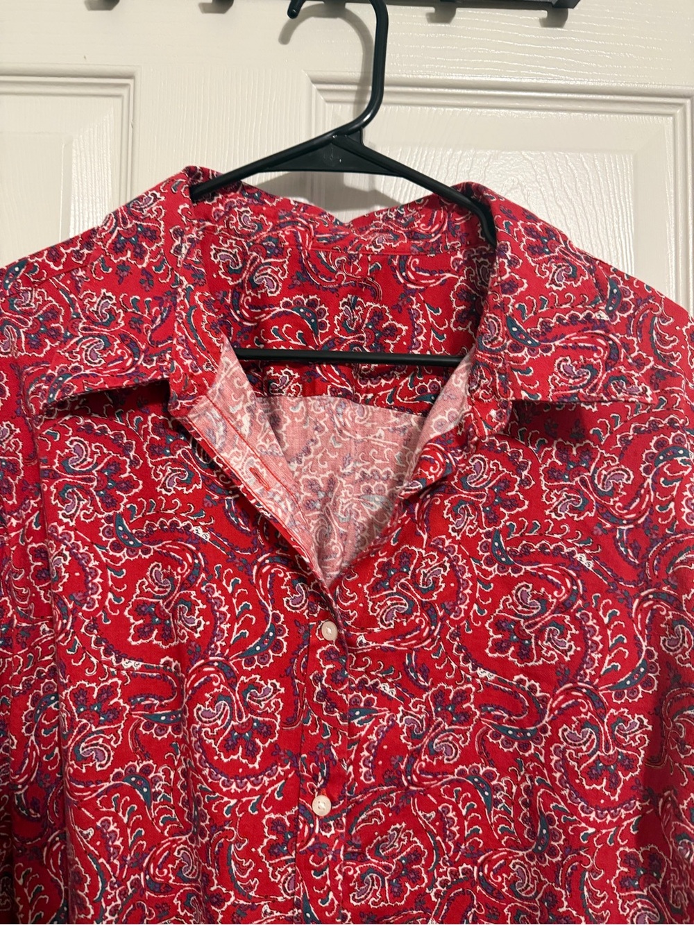 Pink Paisley Button-Up Shirt - Picture 3 of 6